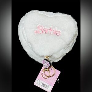 Barbie White Plush Travel Case with Charm & Key Ring